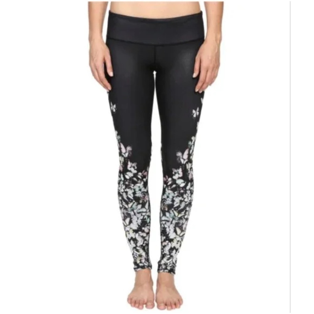 Alo Yoga Black Airbrush Butterfly Leggings